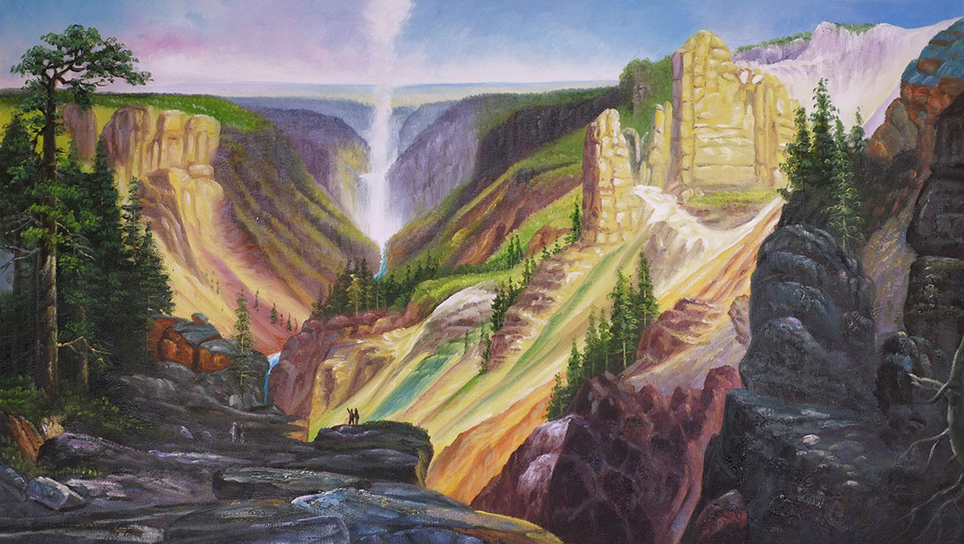 Grand Canyon of Yellowstone C painting - Thomas Moran Grand Canyon of Yellowstone C art painting